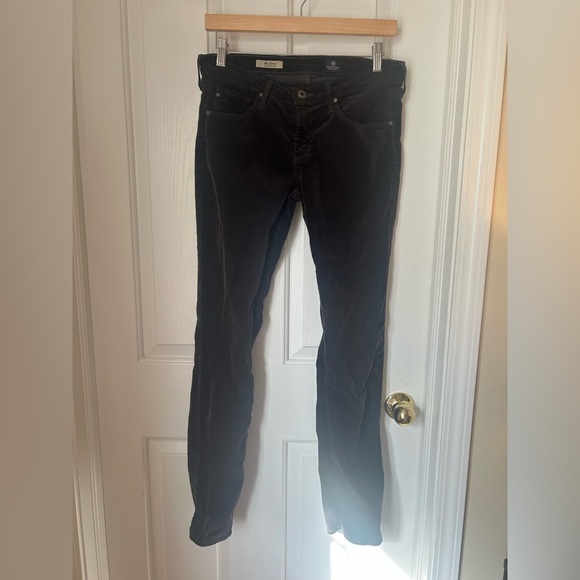 Ag Adriano Goldschmied Denim - Anthropologie AG The Stevie Slim Straight Corduroy Charcoal Jeans Size 29R